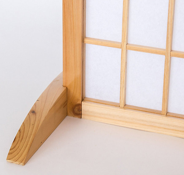 Lot de 2 pieds pour paravent en bois naturel - 2.8 x 33 x 0.8 cm