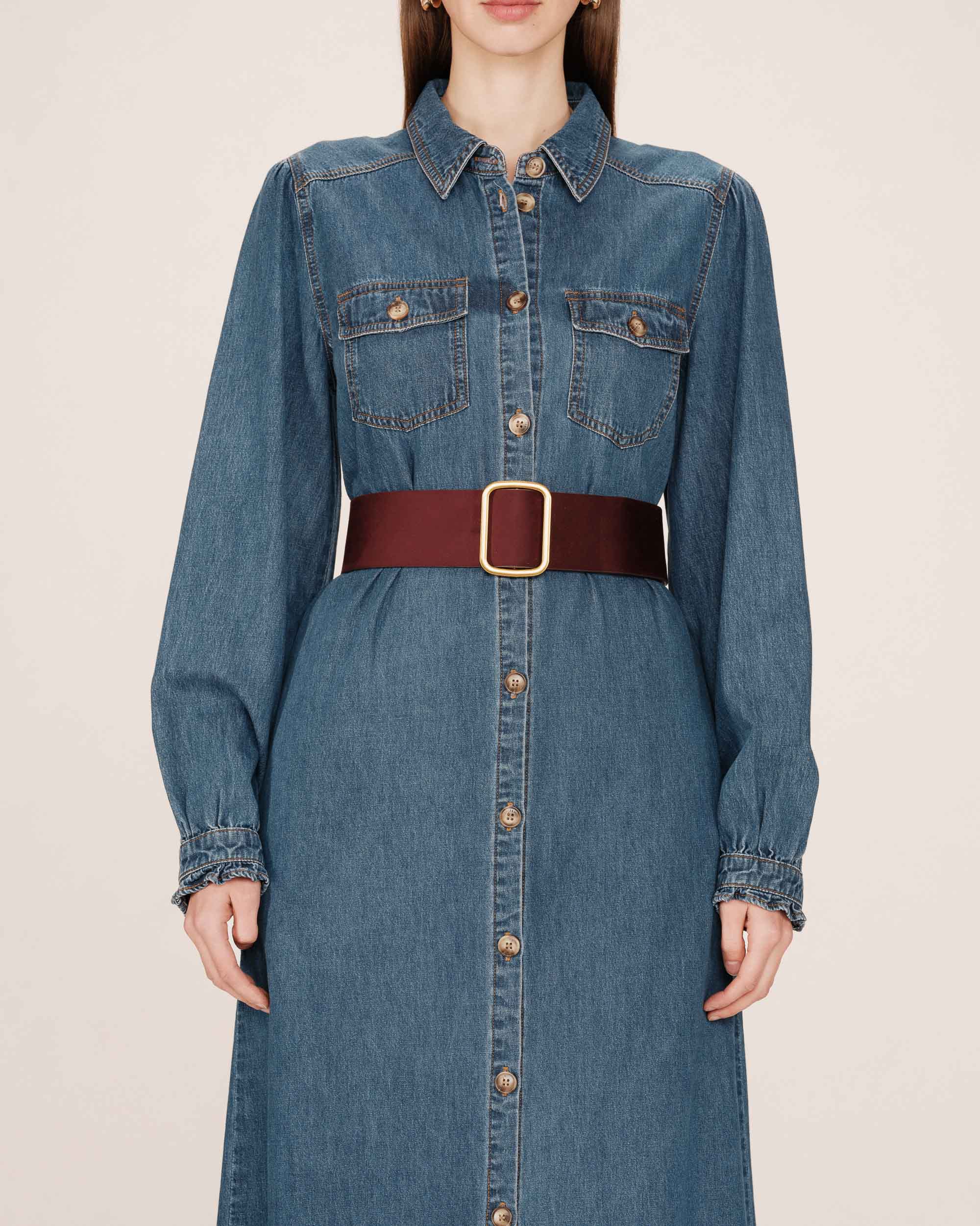 Ceinture en suedine prune Nelsie