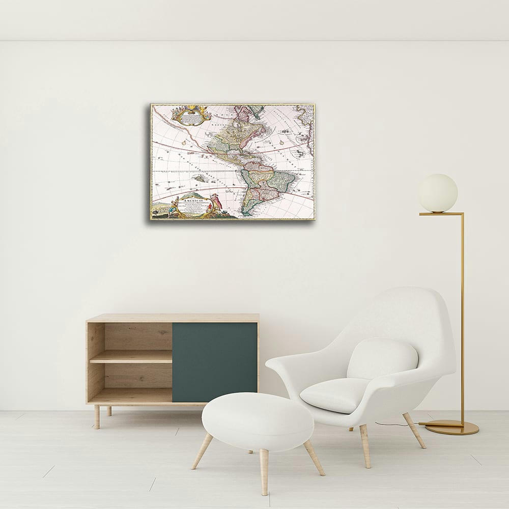 - Tableau cartographie ancienne carte No.24 80x100cm