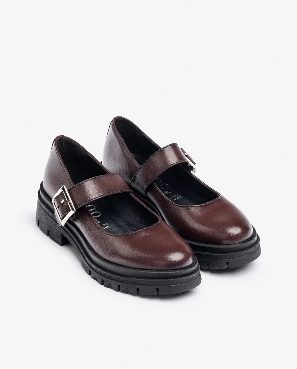 Zapato plano CHAM-006 burdeos