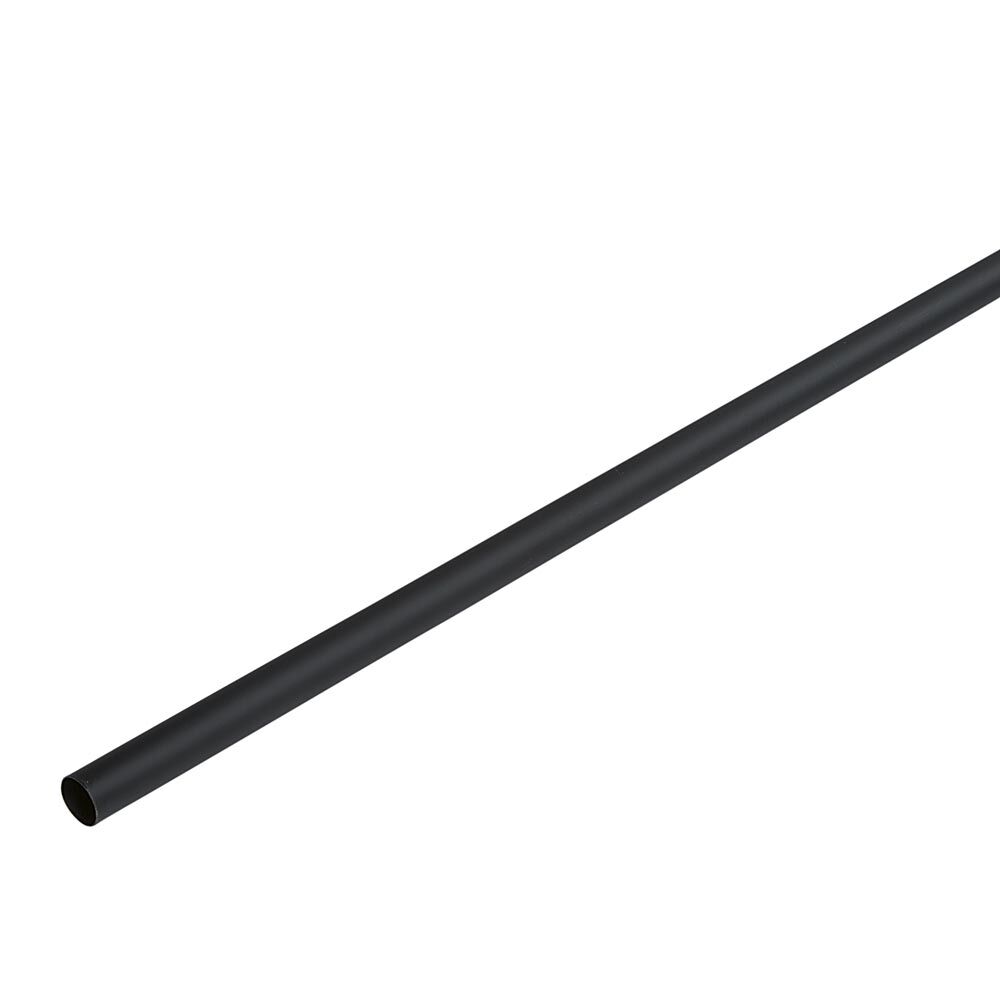 Tringle à rideau L. 150 cm en métal noir blanc