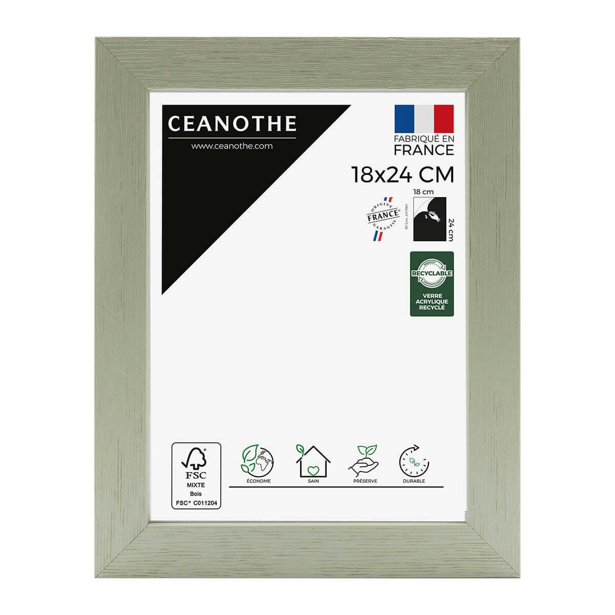 KARMA - Cadre photo tilleul 18x24 cm bois reconstitué fsc