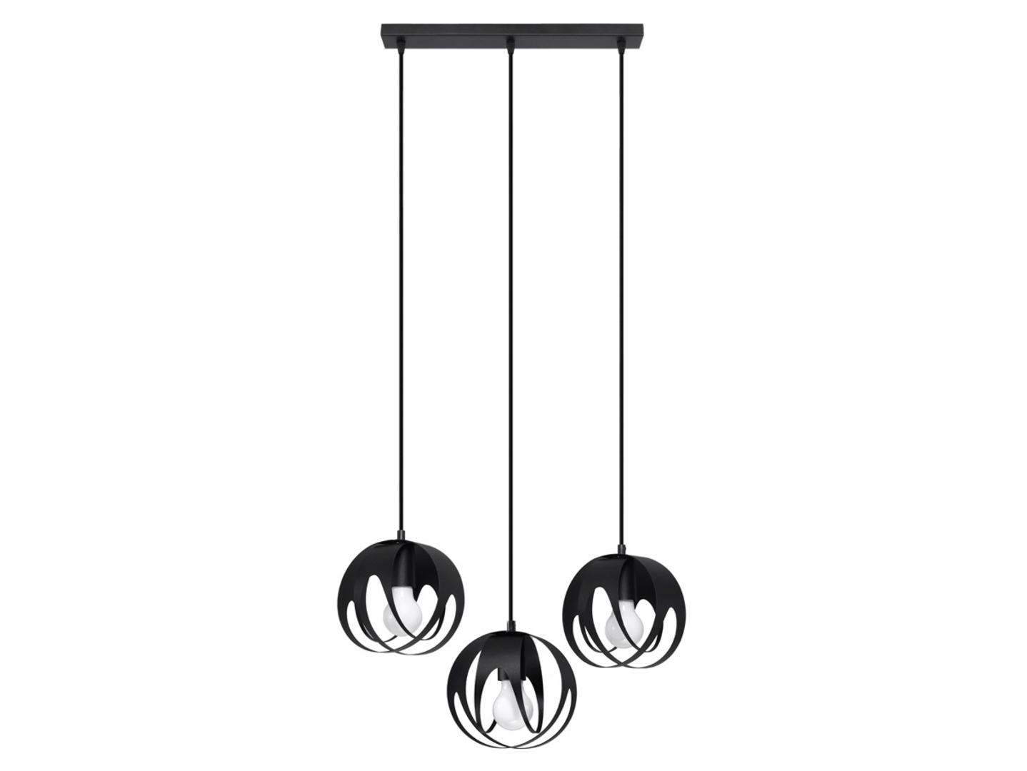 Lampa wisząca Tulos 3L stalowa czarna