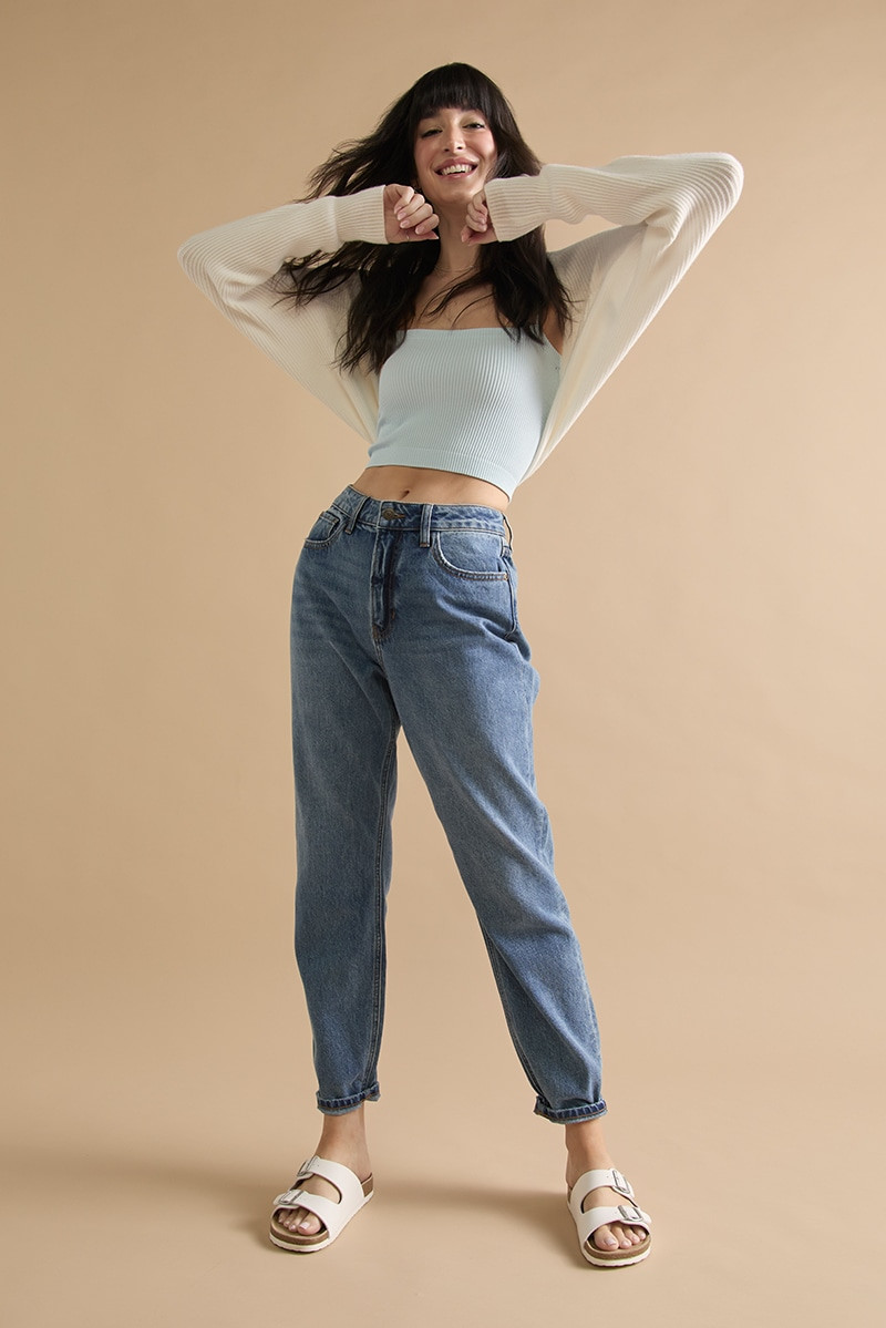 Tina Seamless Rib Cami Light Blue