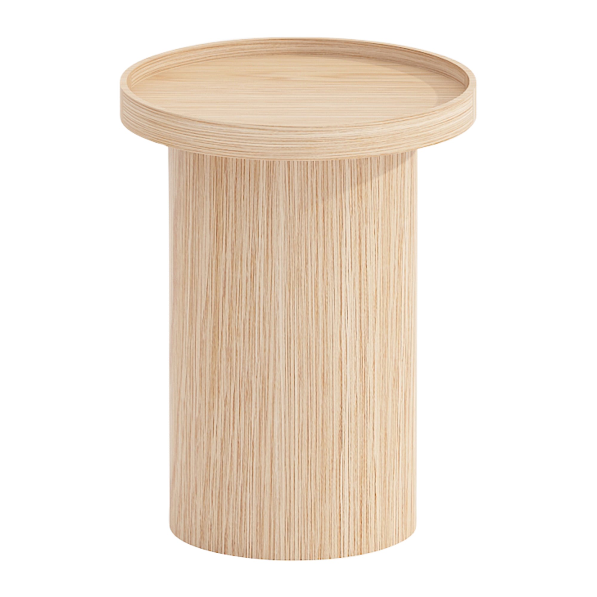 by fonQ Brik Bijzettafel Ø 40 cm - Eiken