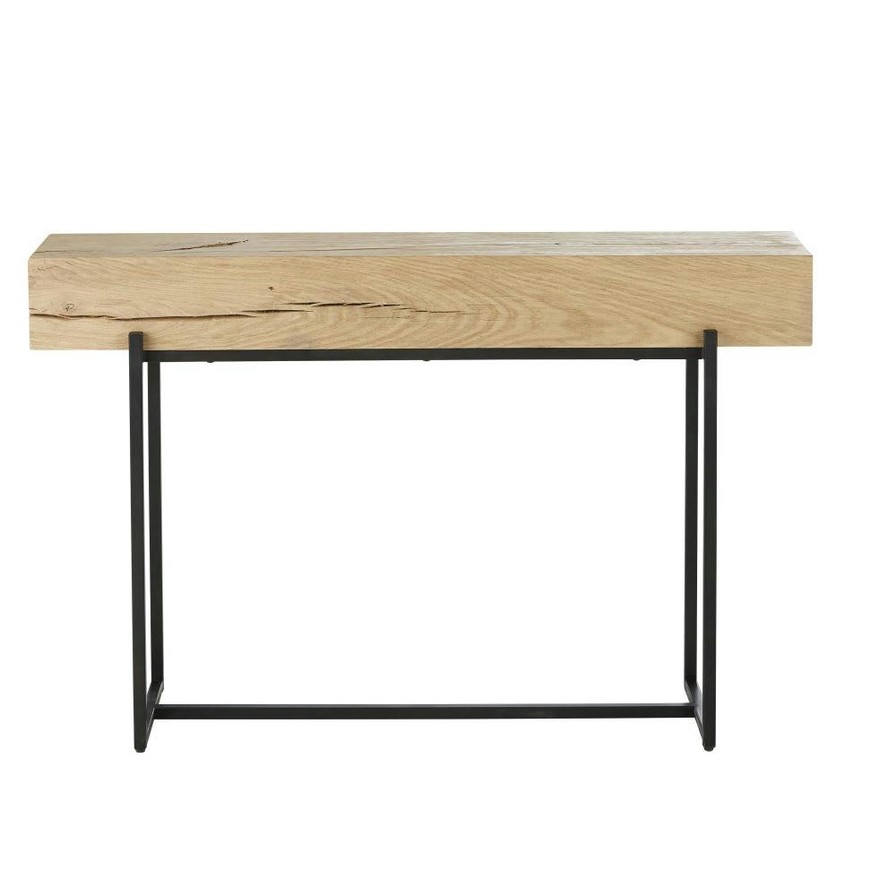 Magnus - Console en chêne et métal noir