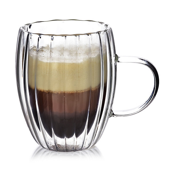 Mug en verre borosilicate 30cl design moderne transparent, MONDEX.