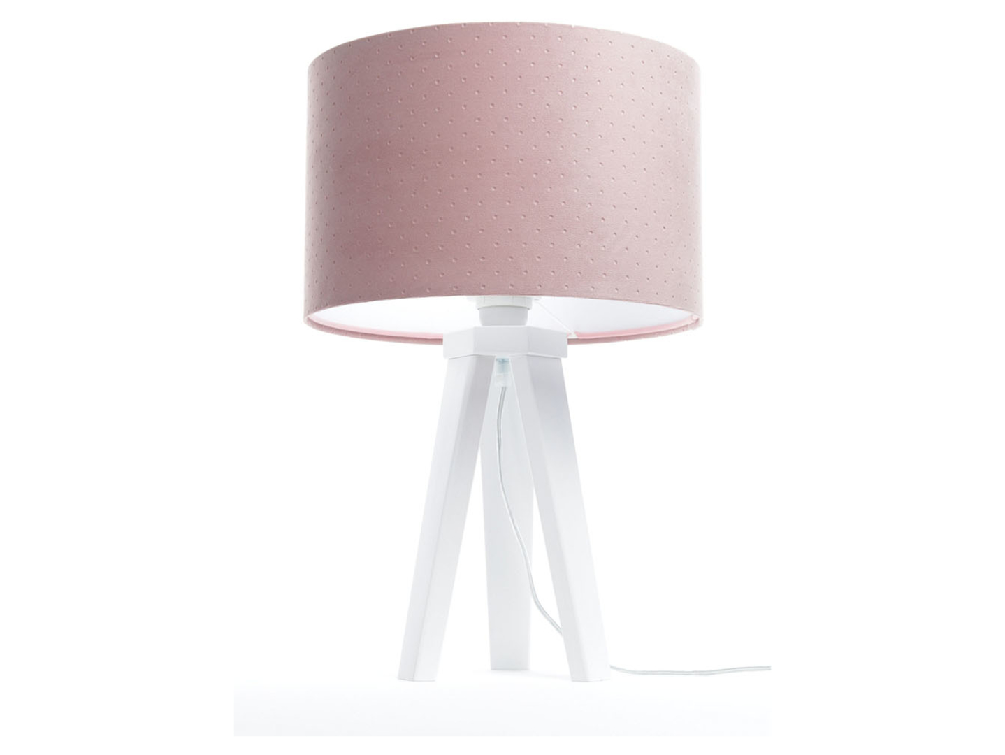 Lampa stołowa Jasmine bebe tkaninowa różowa