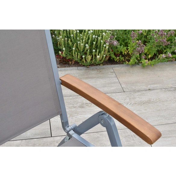 Gartenmöbelset »Naxos«, 5-tlg., klappbar/ausziehbar, Aluminium/Akazie/Textil