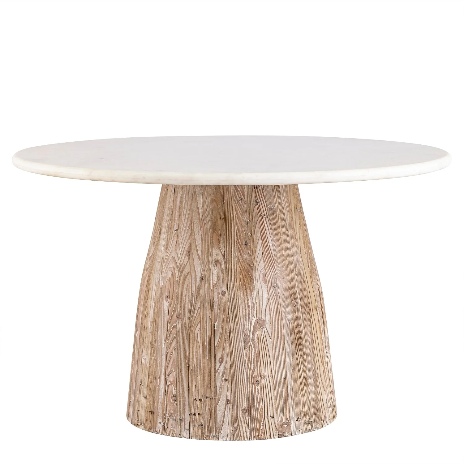 Natural Wood Dining Table with Marble top