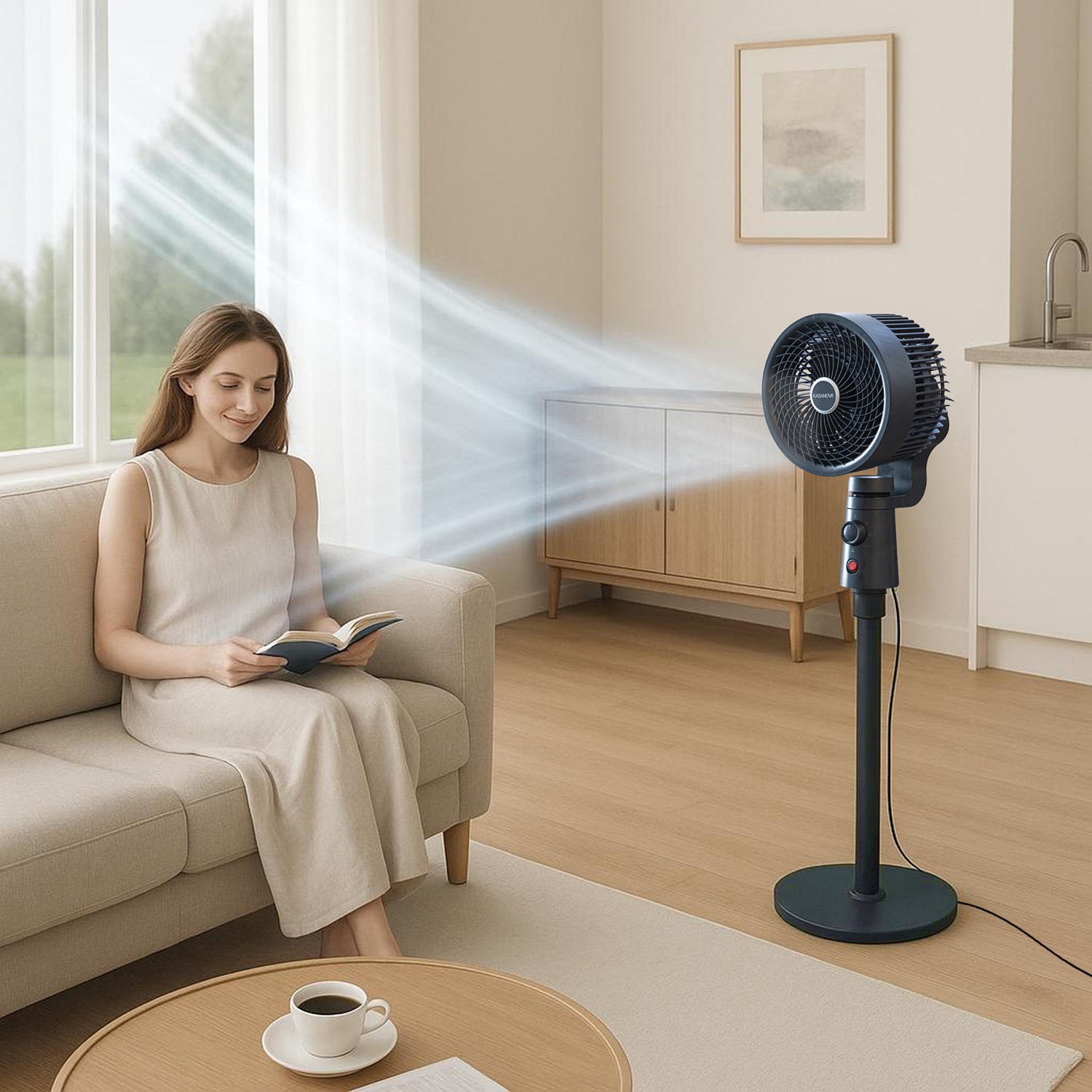 Ventilatore a piantana oscillazione automatica 3D