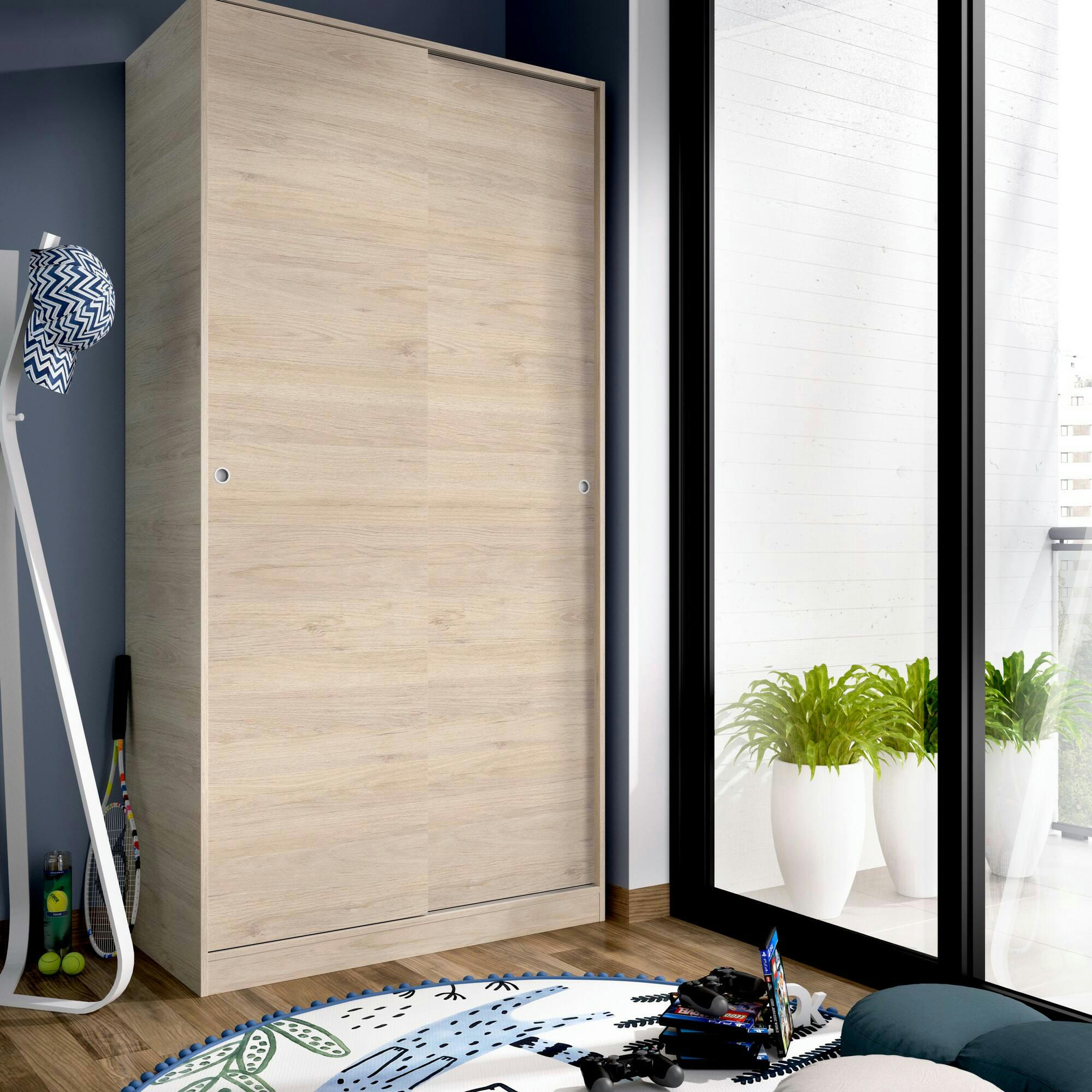 KILIMANGIARO - Garde-robe effet bois chêne