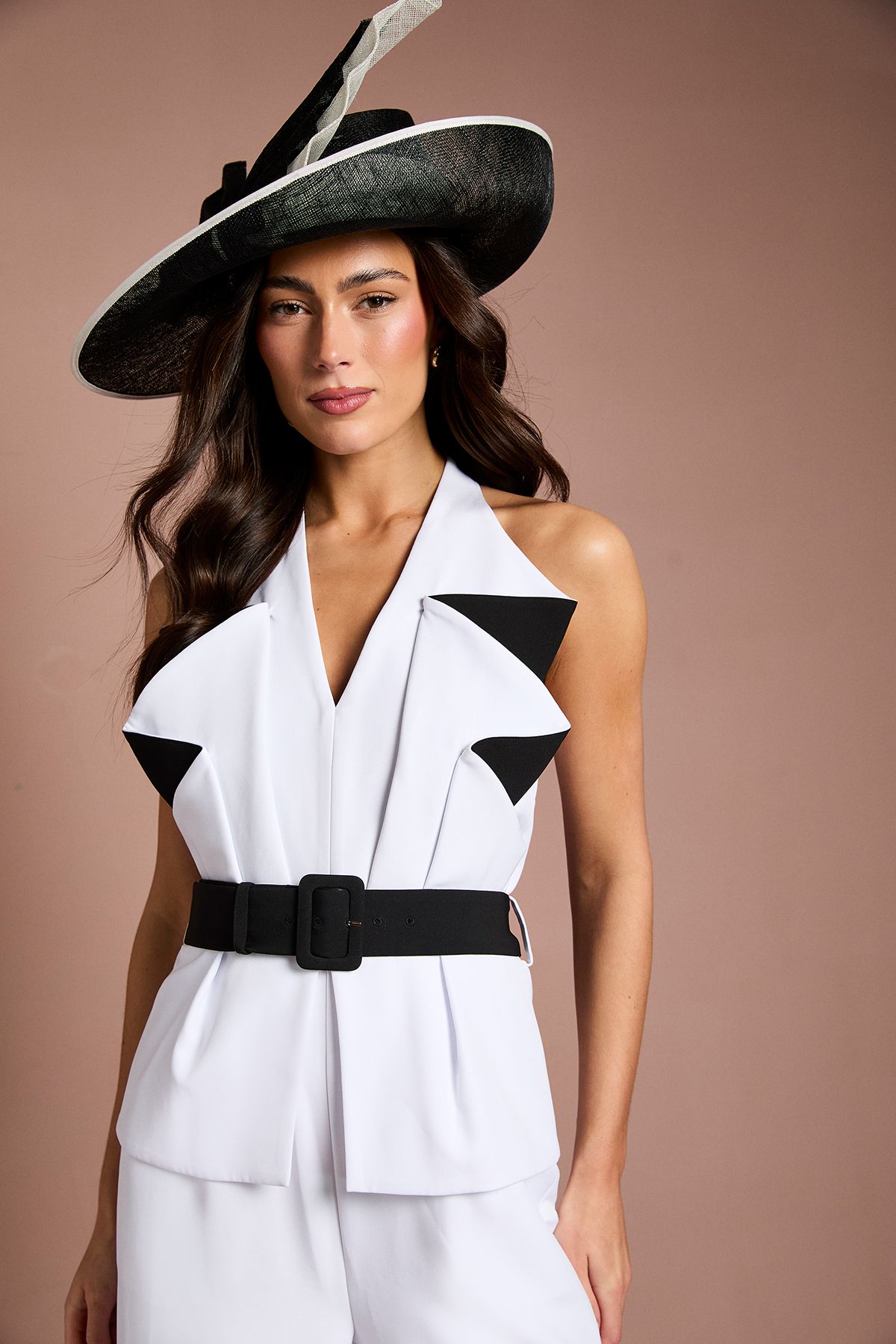 Coast Lisa Tan Statement V Neck Jumpsuit