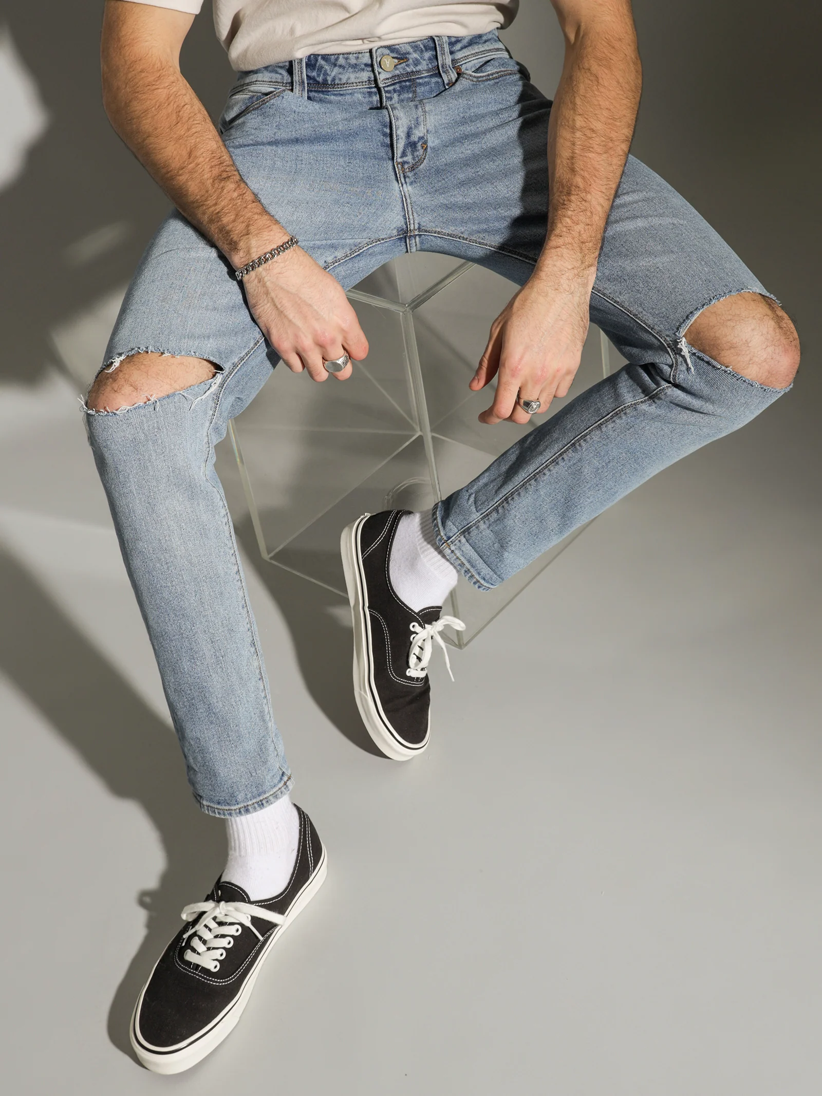 Dropped Skinny Jeans