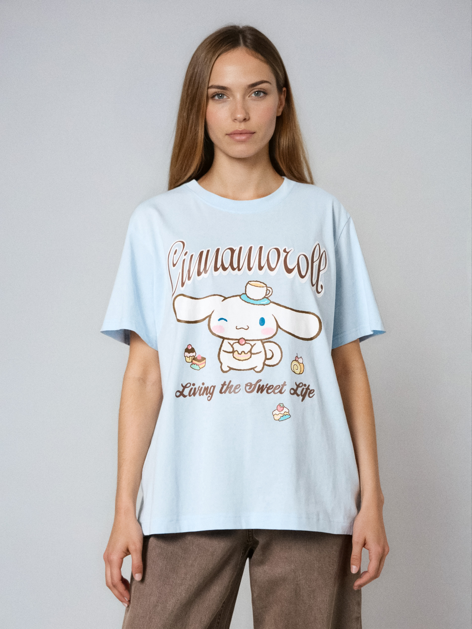 Bawełniana koszulka z krótkim rękawem Cinnamoroll