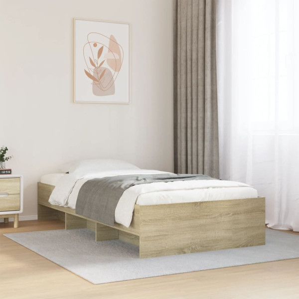 Łóżko Drewniane Rama Łóżka Sofa Brązowe Do Sypialni Pokoju 75x190 cm