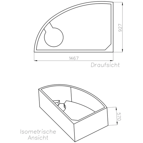 Wannenträger »Salinas«, BxHxL: 92,7 x 57 x 146,7 cm, weiß