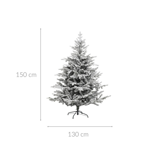 Sztuczna choinka na metalowym stojaku, ośnieżona, 150 cm