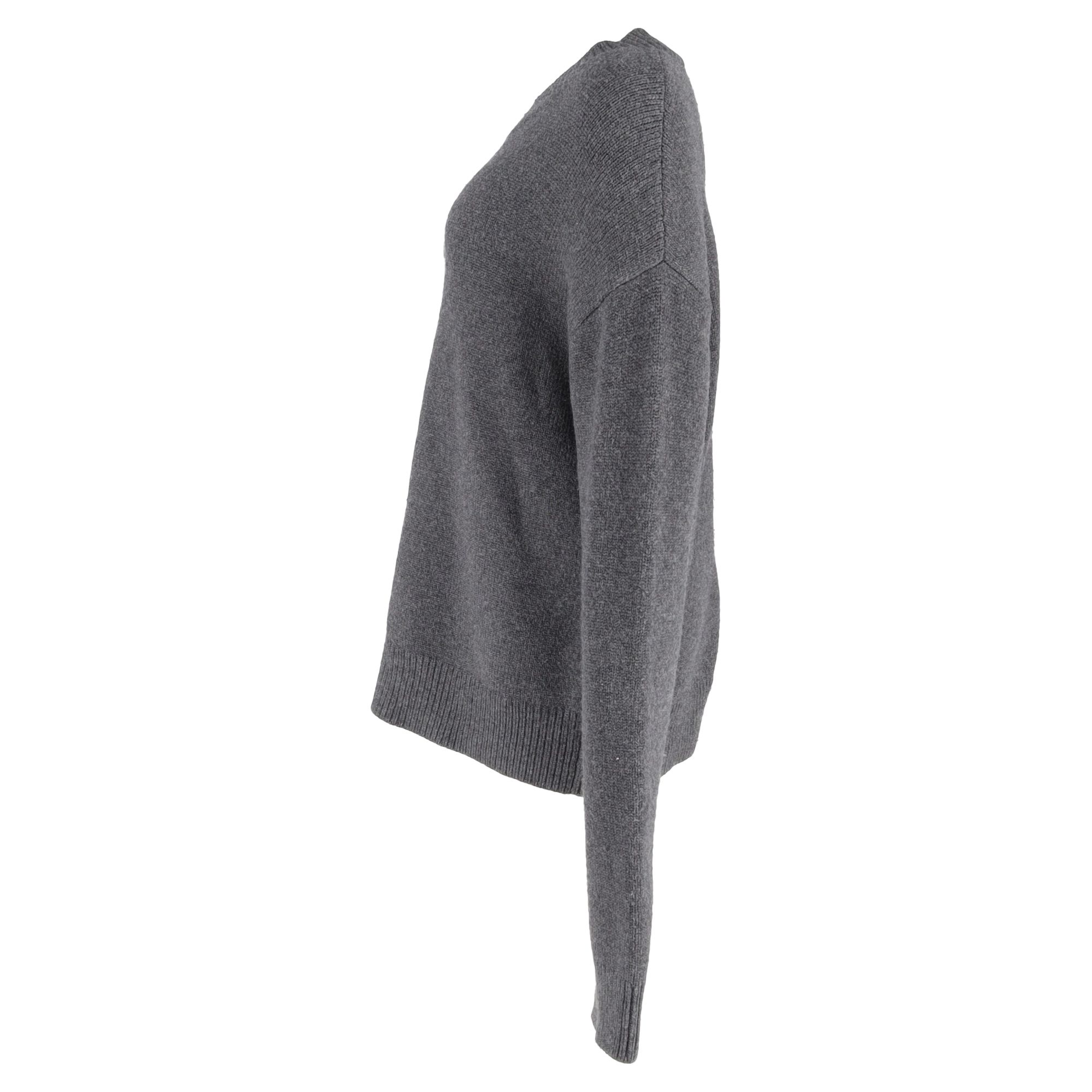 Balenciaga Preloved Knitted Crewneck Sweater in Grey Wool