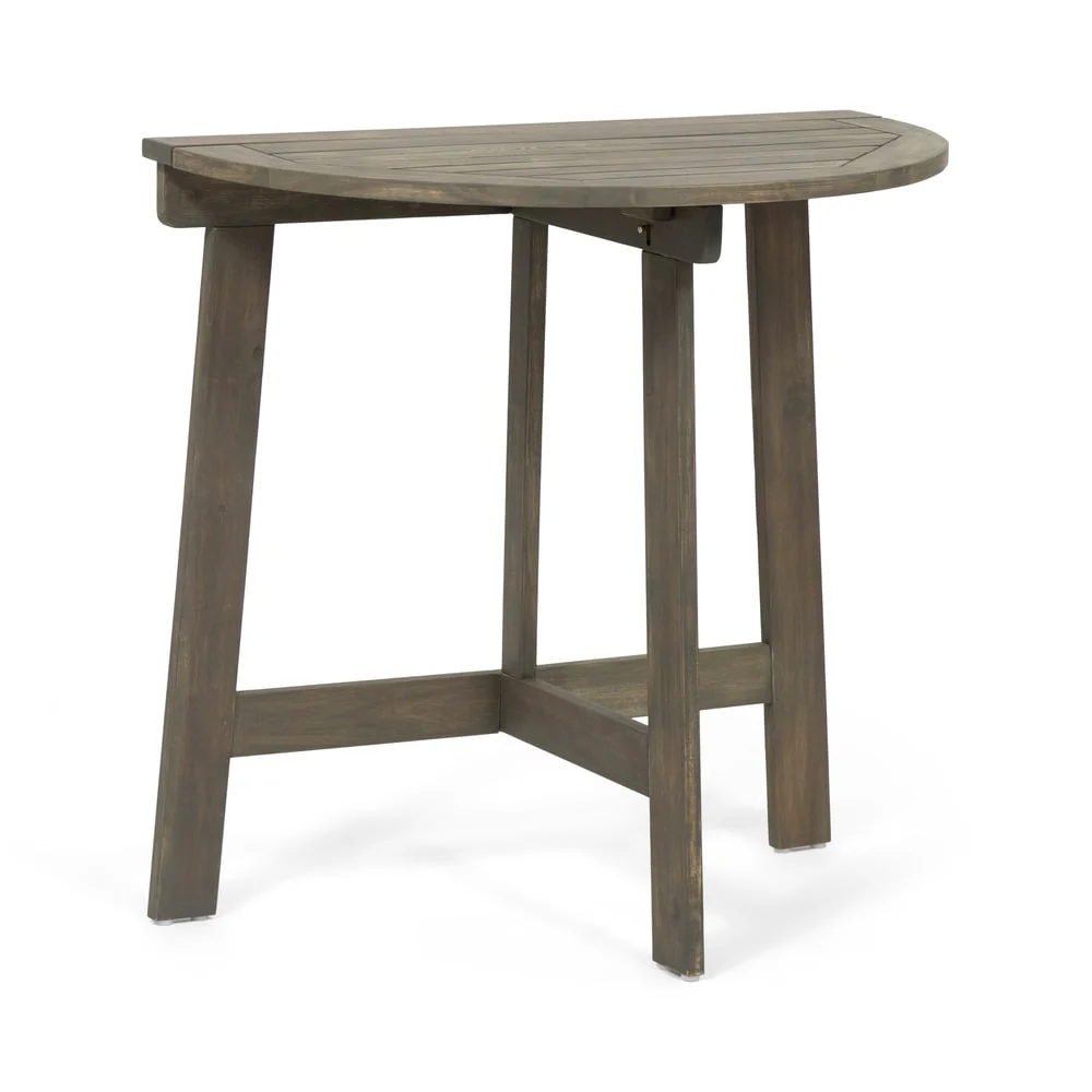 Westmount Outdoor Half-Round Folding Acacia Wood Bistro Table by Christopher Knight Home - 30.75 L x 18.00 W x 30.00 H