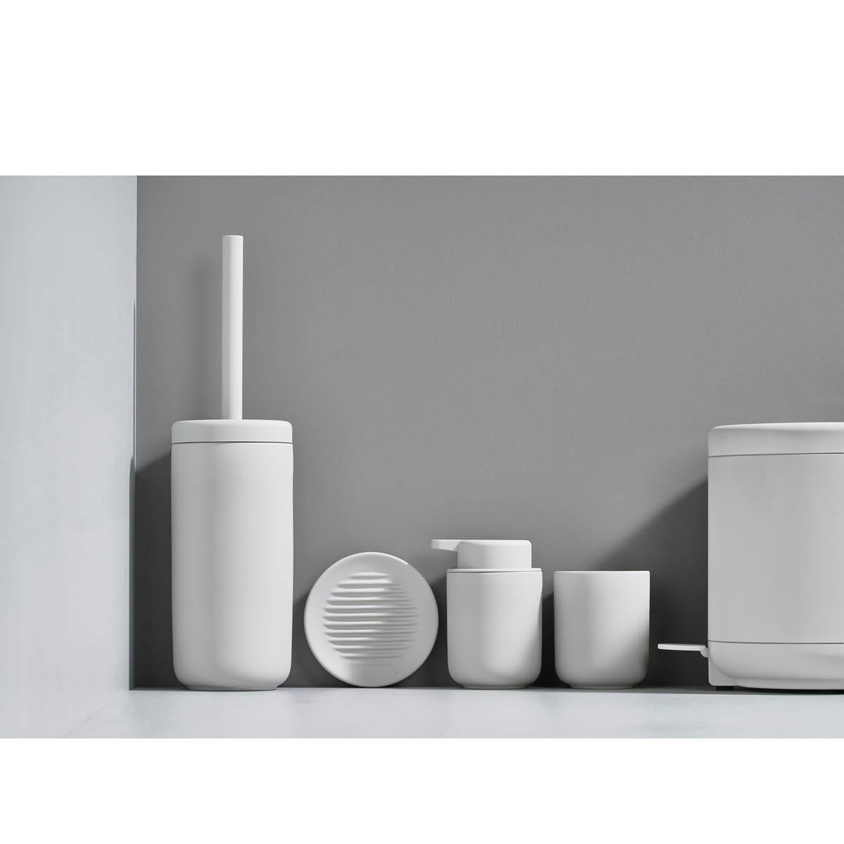 UME - Brosse de toilette en argile blanc