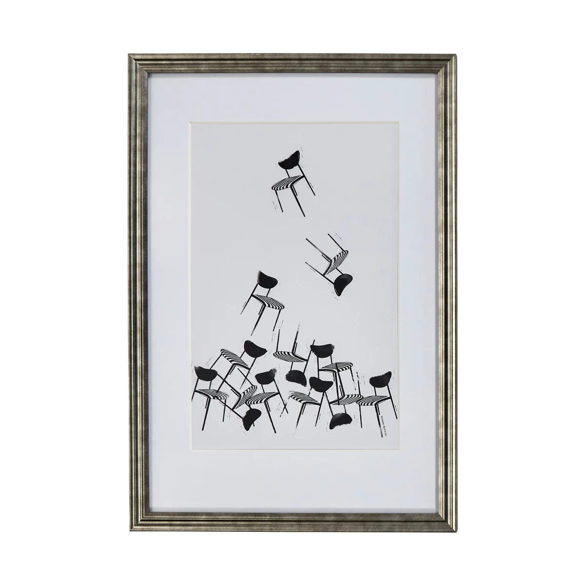 House Doctor - Inco Wandbild, 40 x 60 cm, schwarz / weiß