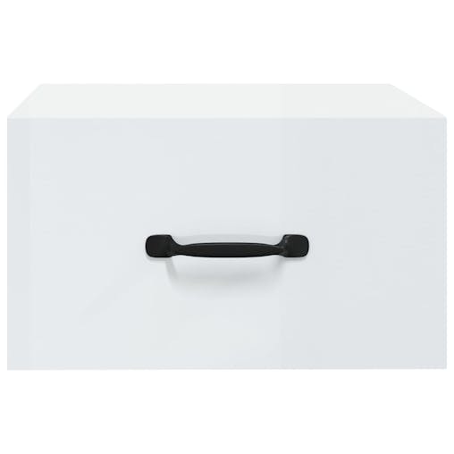 NNEVL Wall-mounted Bedside Cabinets 2 pcs High Gloss White 35x35x20 cm