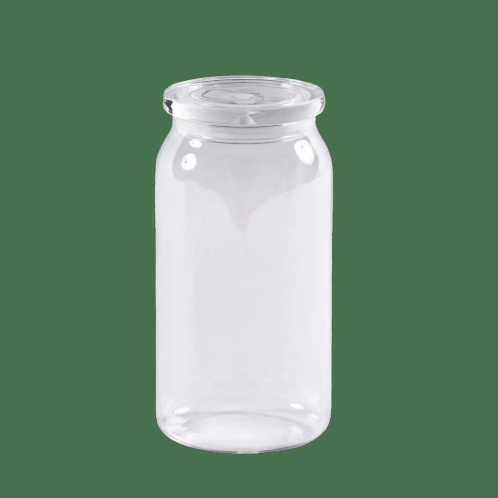 Bocaux^CASA CRYSTAL Pot à Provisions Avec Couvercle Transparent