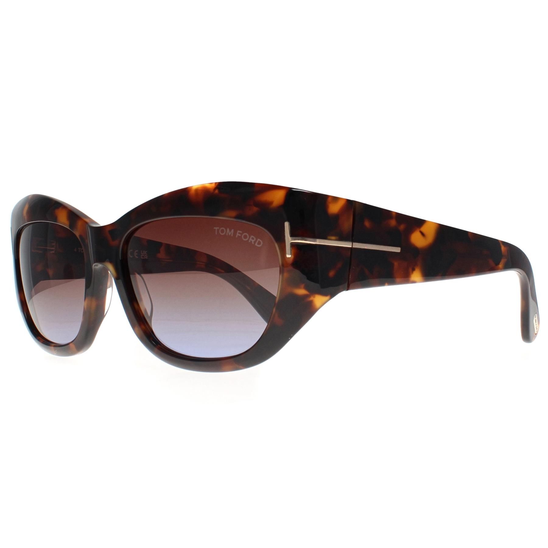 Tom Ford Cat Eye Dark Havana Brown Gradient Brianna FT1065