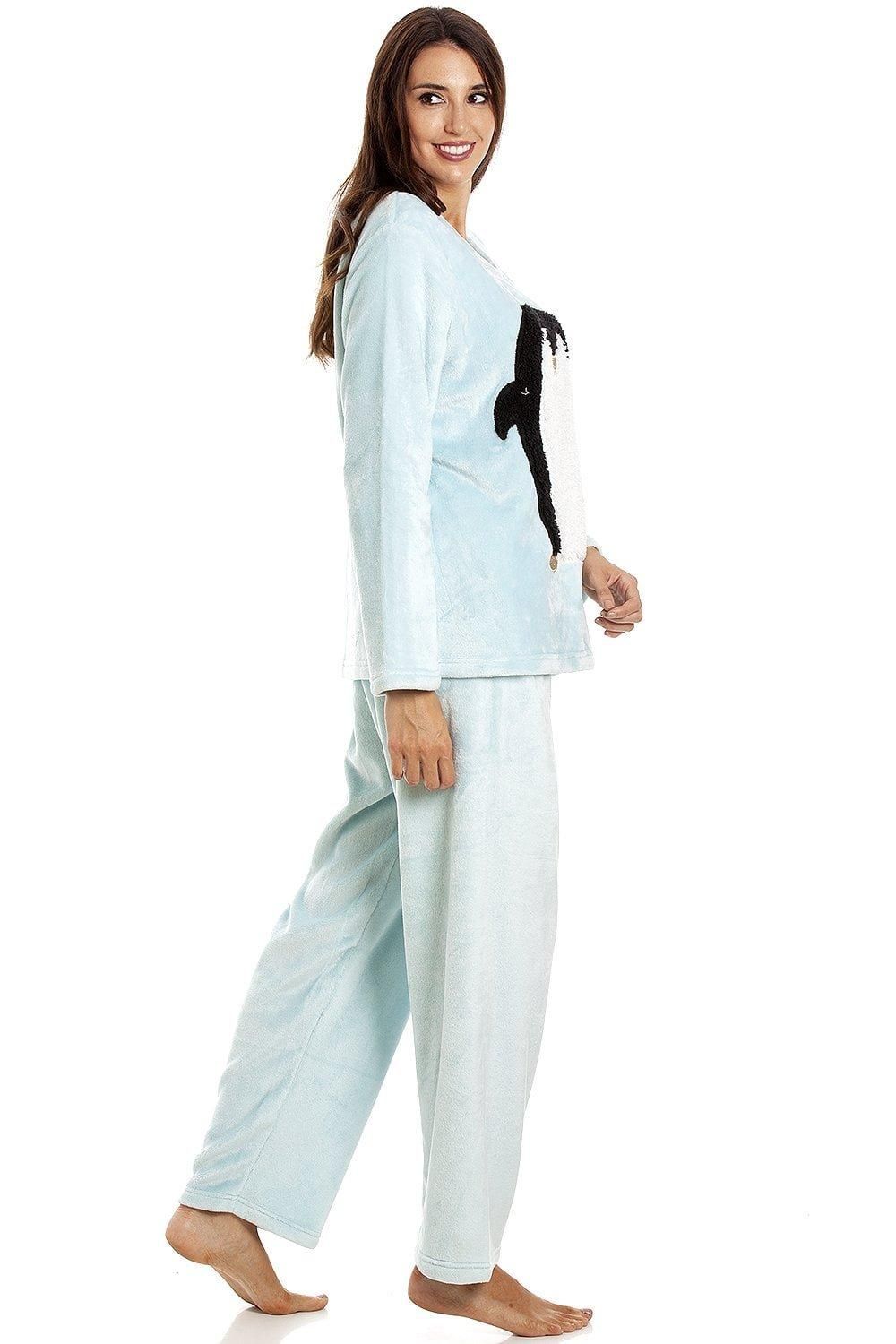 Camille Supersoft Fleece Penguin Character Pyjama Set