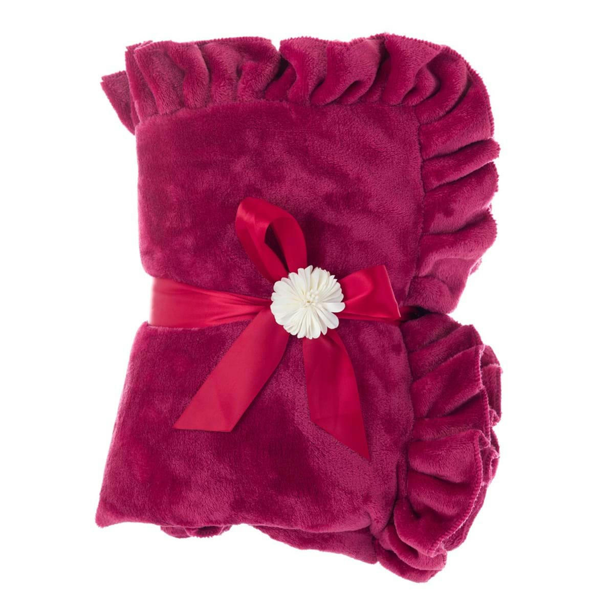 - Plaid en polyester rouge 200 cm