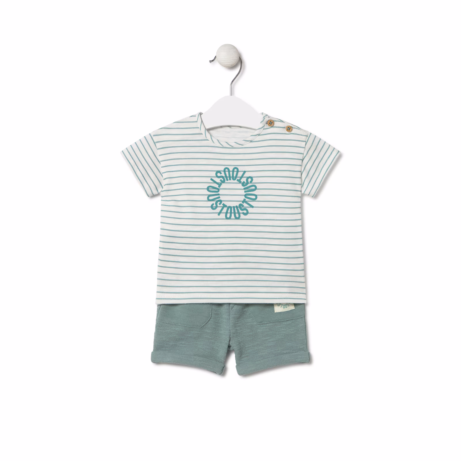 Conjunto de bebé niño Circle verde