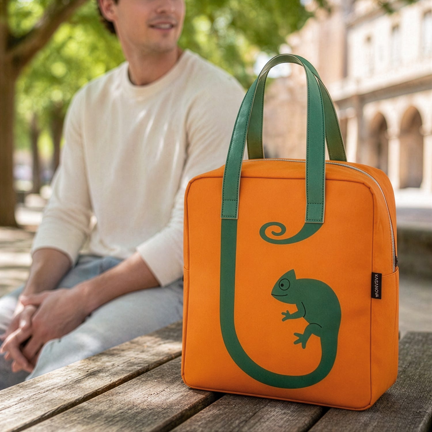 Borsa termica impermeabile camaleonte 8,5 L arancione con manici