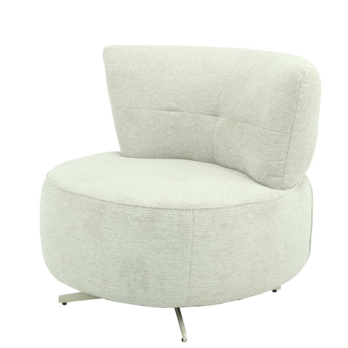 StarFurn Fauteuil Fien - Lichtgrijs Stof - Draaibaar