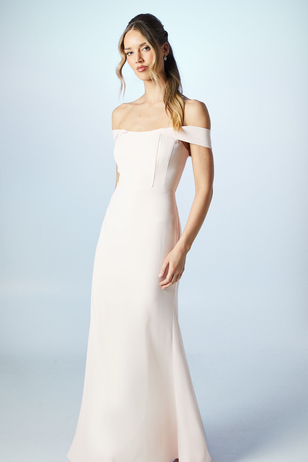 Coast Bardot Corset Crepe Bridesmaid Dress
