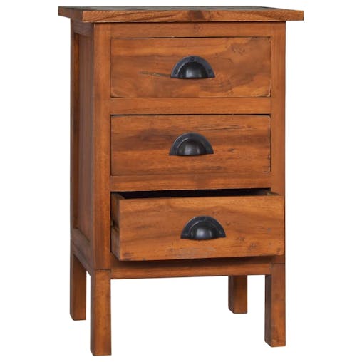 NNEVL Bedside Cabinet 40x35x60 cm Solid Teak Wood