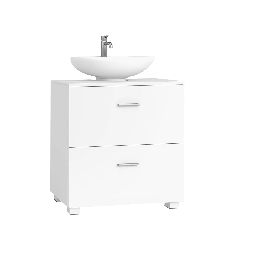 Custos Collection - Meuble sous lavabo avec grands tiroirs et pieds hauts