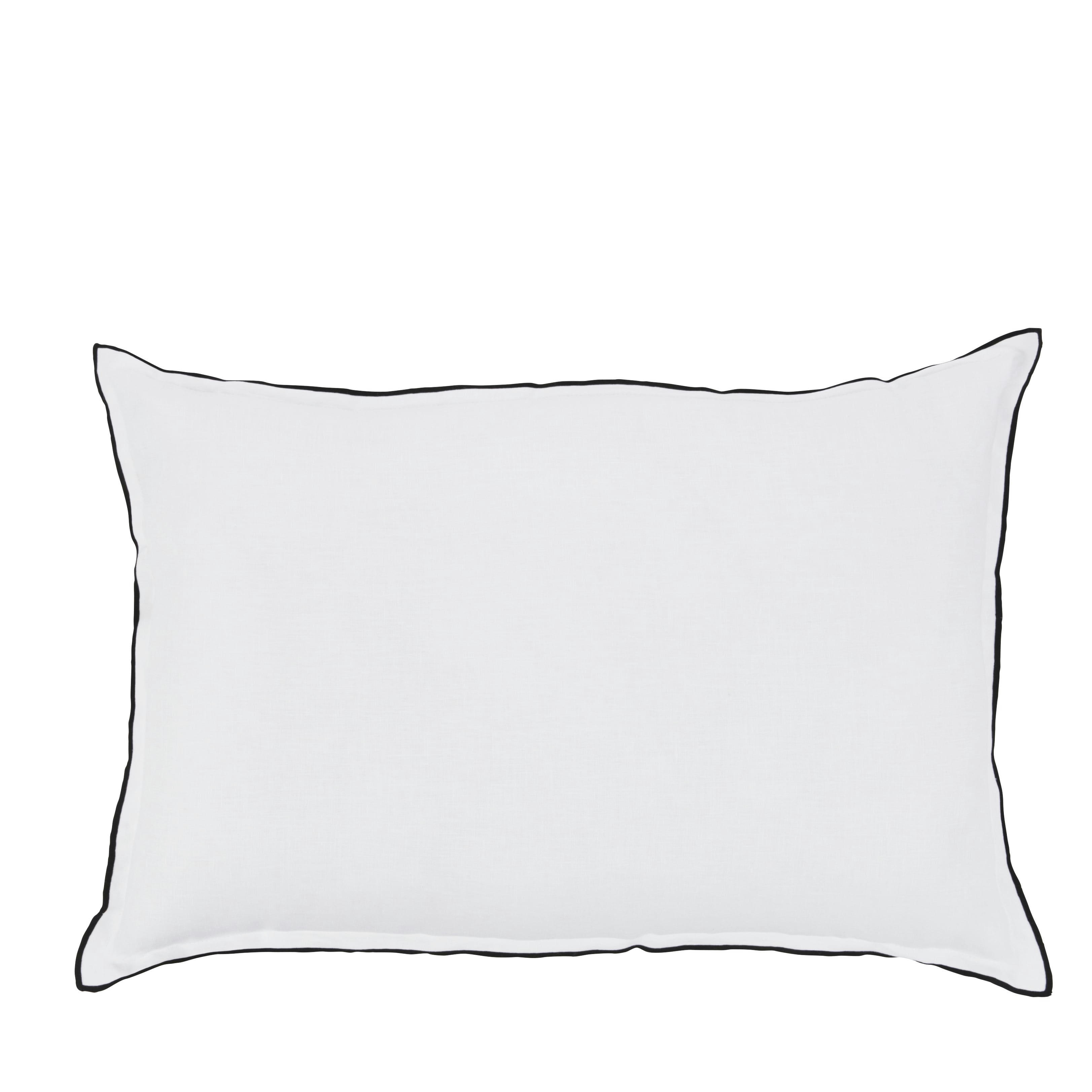 - Coussin en lin lavé blanc 40x60