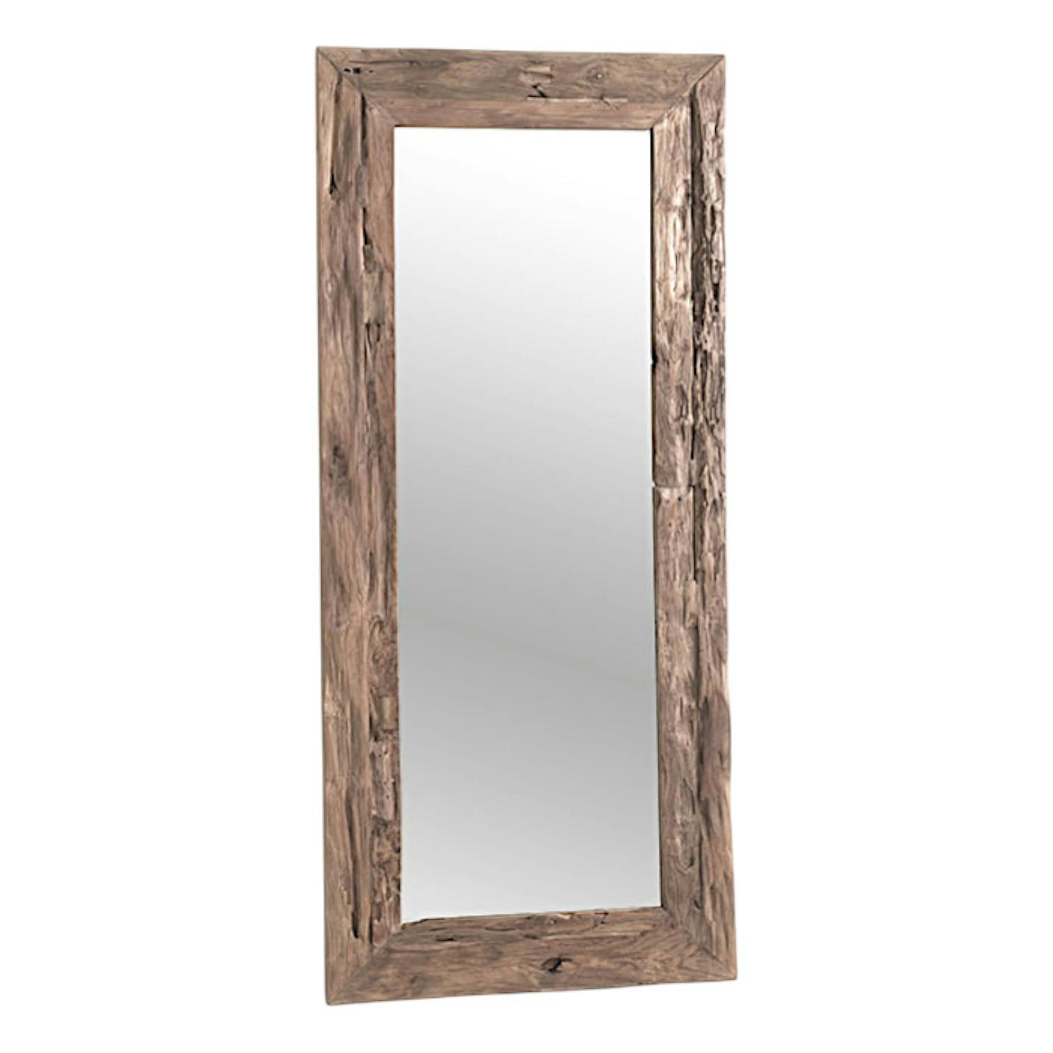 Miroir rectangulaire avec cadre bois recyclé 180 cm DEPOK