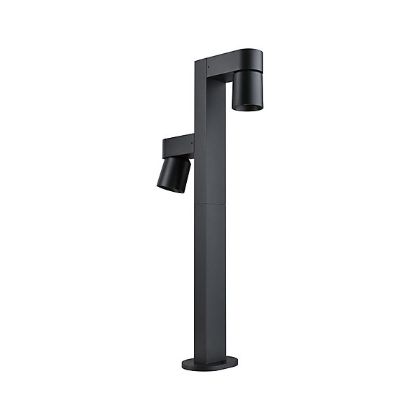 Borne lumineuse LED Kimu IP44 cylindrique 822mm 3000K 2x8W 2x500lm 230V 70 Anthracite Aluminium