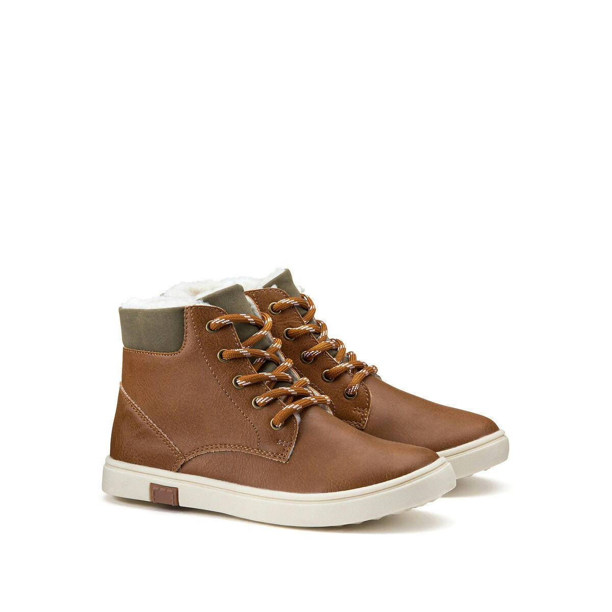 Bottines zippées et à lacets fourrées