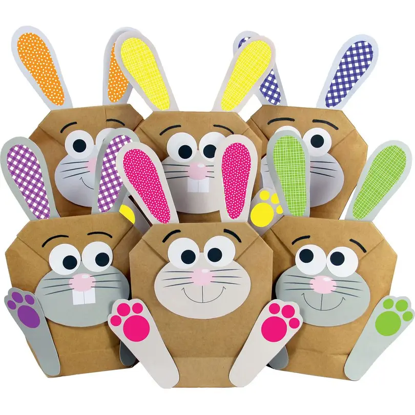 Bastelset 12er-Set DIY Osterhasentüten