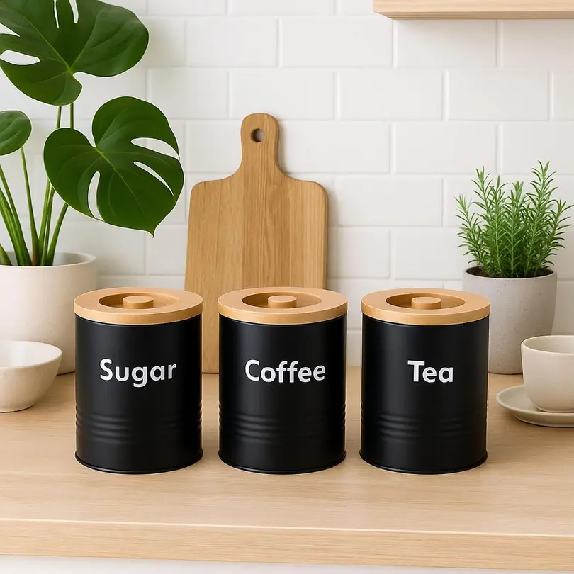 Vorratsdose 3er-Set Kaffee, Tee und Zucker