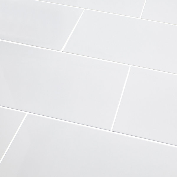 Carrelage mural intérieur blanc brillant L.60 x l.30 cm x ép.8,5 mm, Perouso