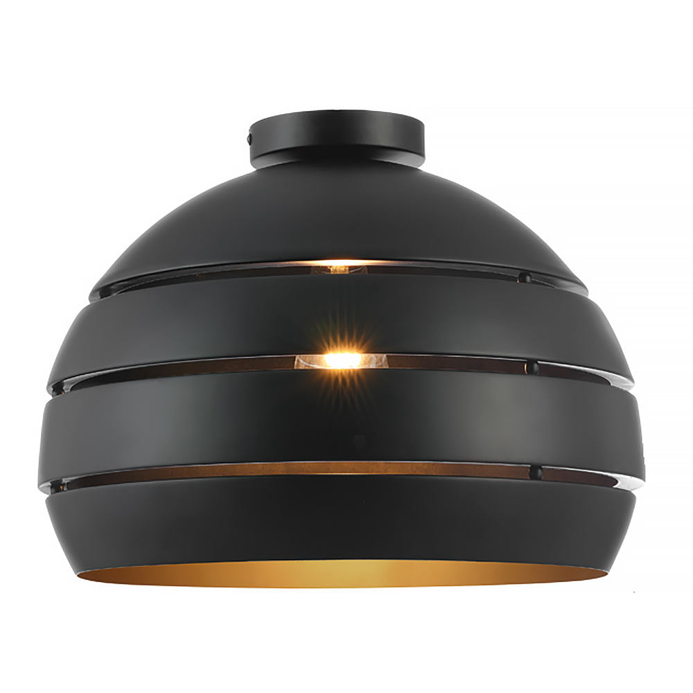 Freelight plafondlamp Djarin - 1 lichts - 40 x 32  cm - zwart goud