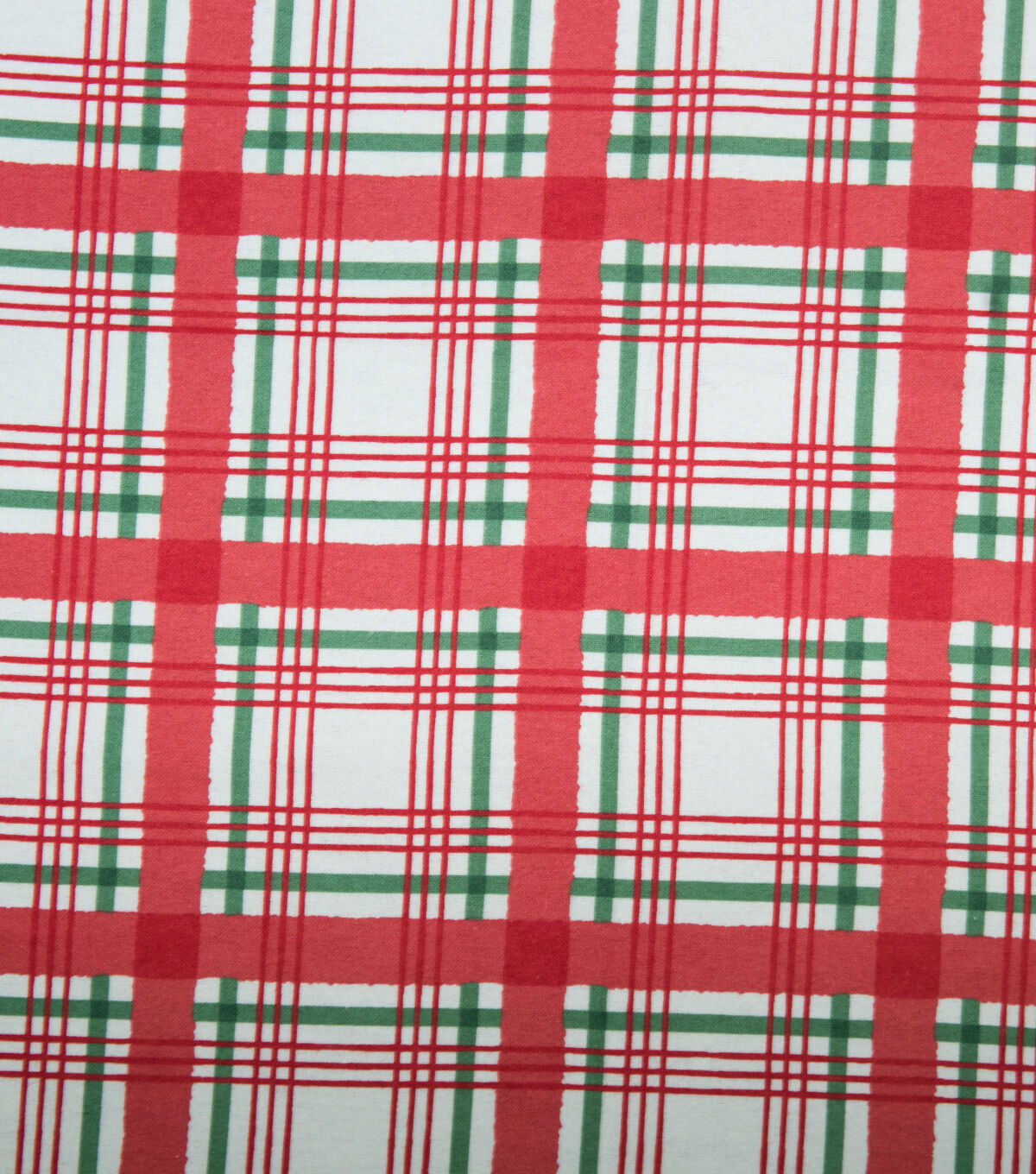 Red & White Plaid Super Snuggle Christmas Flannel Fabric by POP!