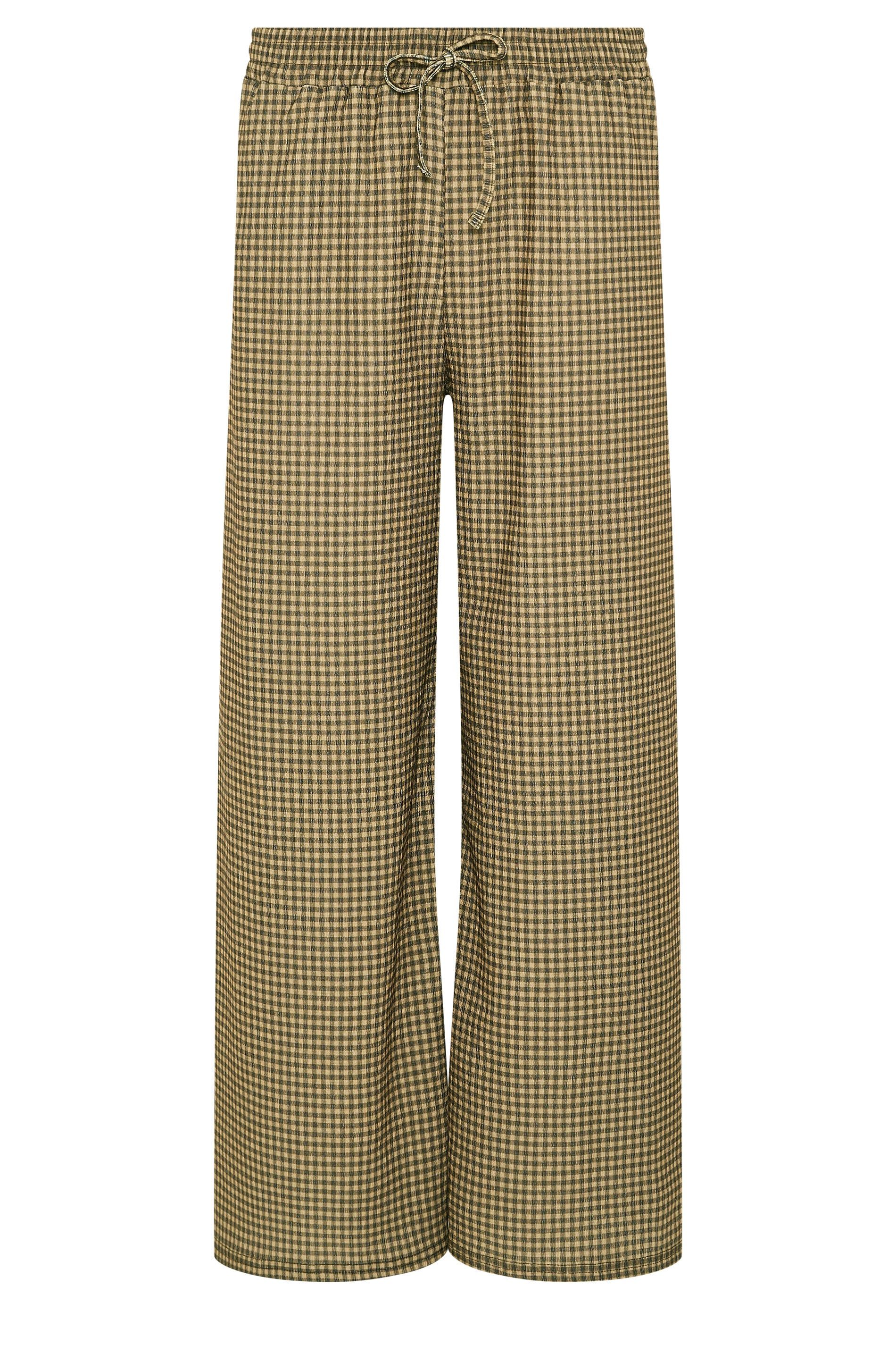 M&Co Petite Check Wide Leg Trousers