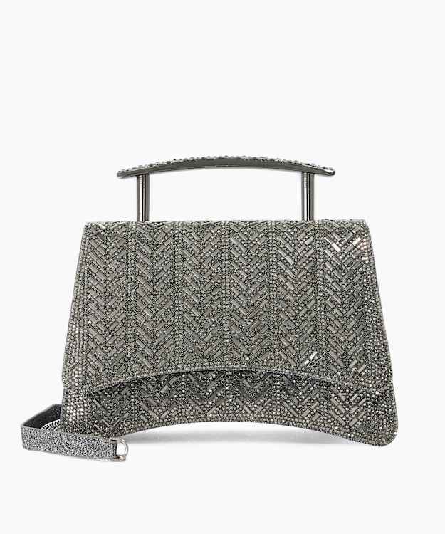Bedazzle Pewter - Embellished Top-Handle Bag