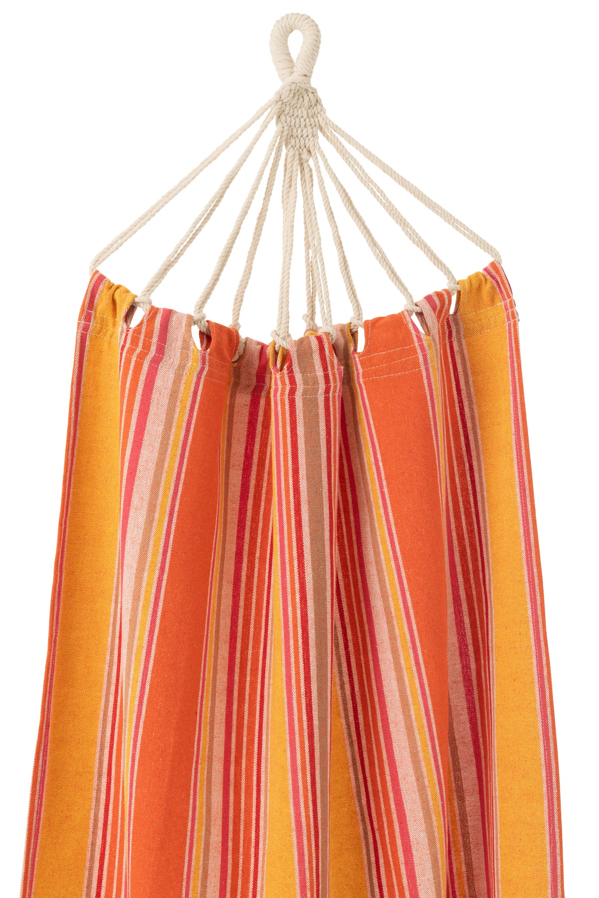 J-Line hangmat Strepen - katoen/polyester - oranje/mix