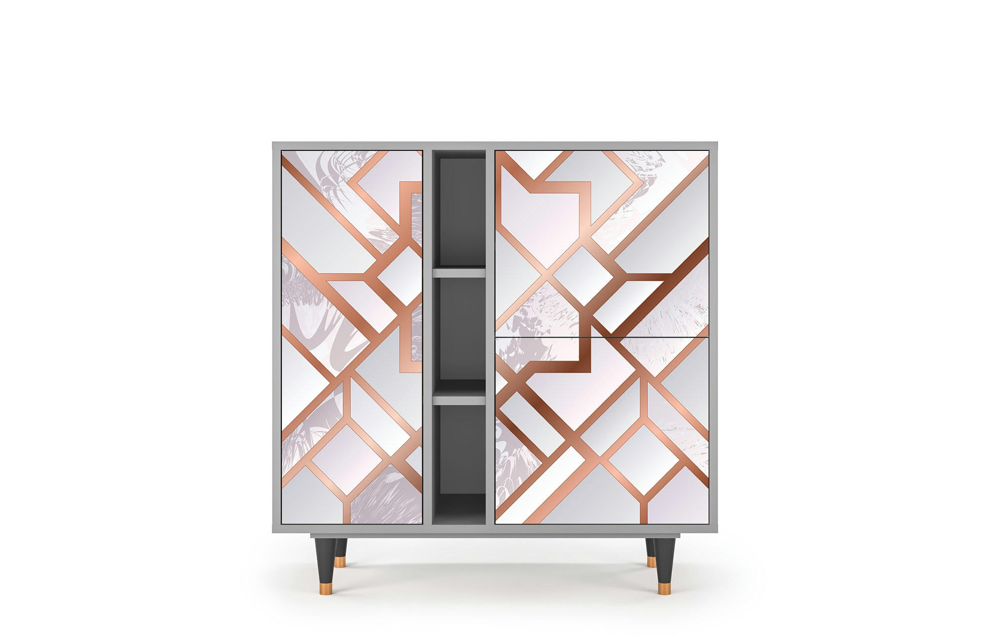 PASTEL FAIRYTALE - Buffet  rose clair 3 portes L 94 cm